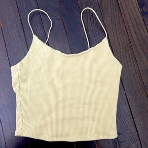 Pastel green tank top from Garage